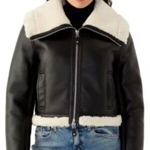 Jason Wu Ling Sleeve Faux Leather Jacket NWT